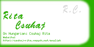 rita csuhaj business card